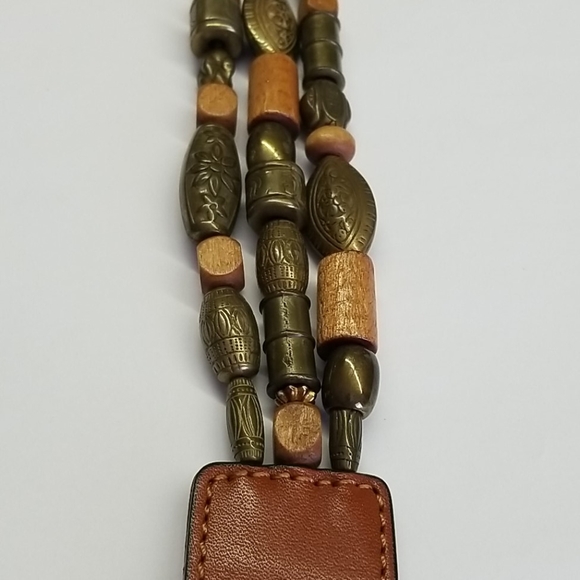 The Limited Genuine Leather Beaded Belt 36.5"L - Picture 7 of 10